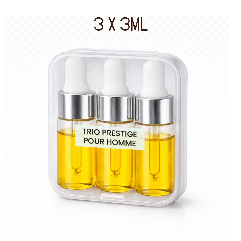 Pack d'huiles parfumées Trio  Prestige Pour Homme 3 x 3 ml ( Sélection Premium )
