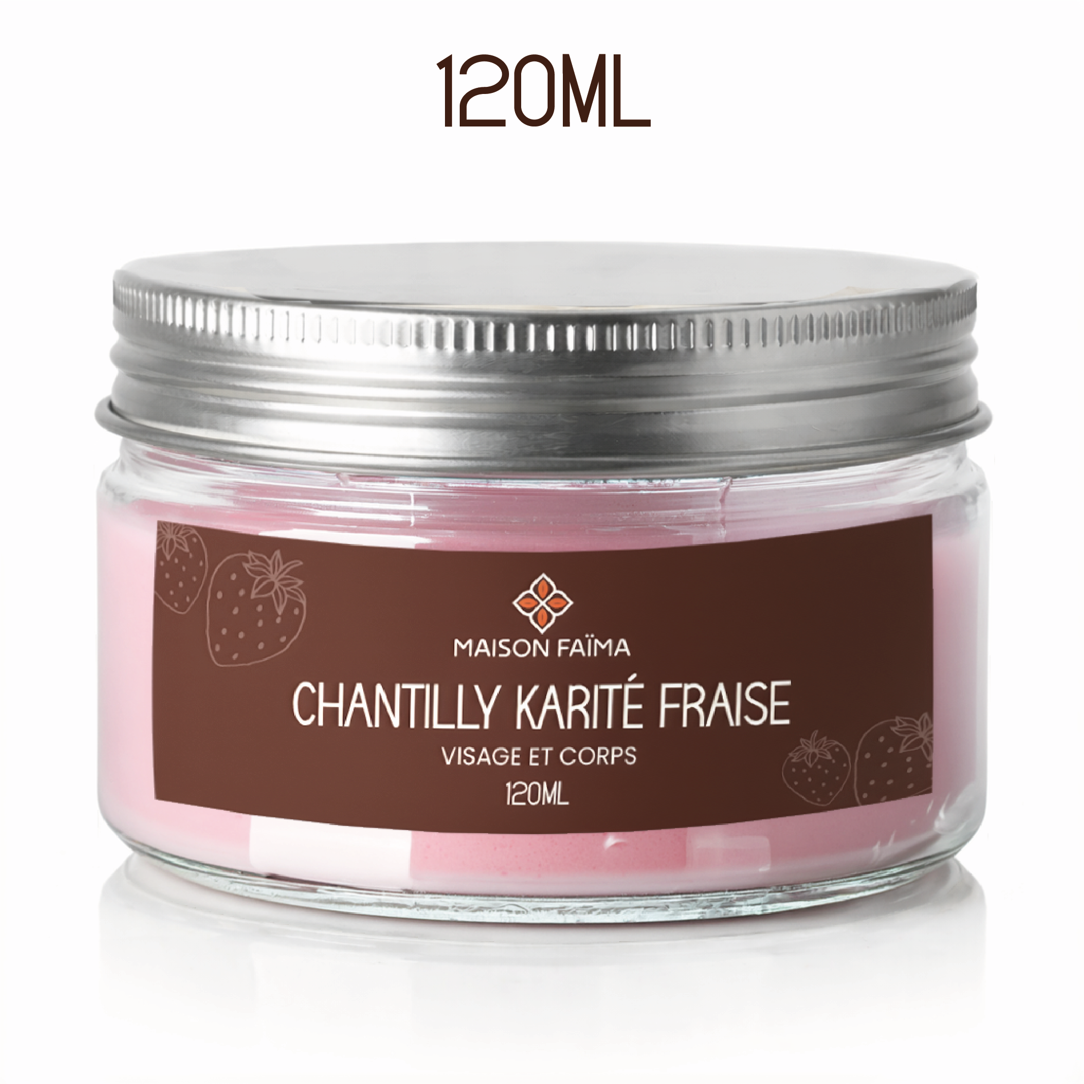 Chantilly de Karité Fraise 120 ml–Soin Hydratant Gourmand Nourrissant pour le Corps
