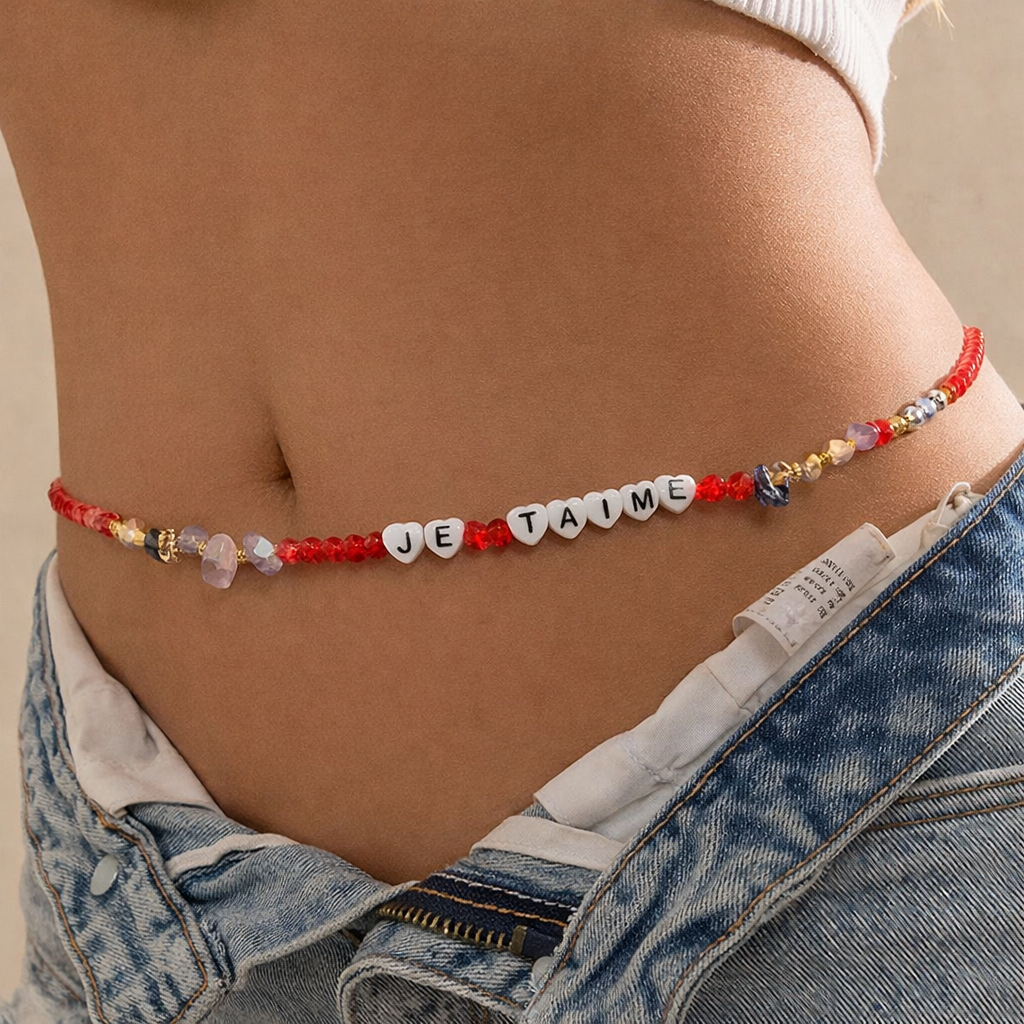 Baya personnalisé–Chaîne de rein artisanale avec perles colorées
