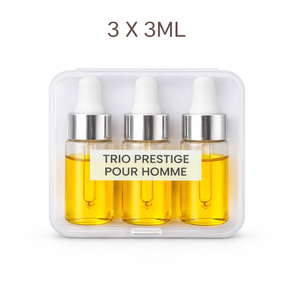 Pack d'huiles parfumées Trio  Prestige Pour Homme 3 x 3 ml ( Sélection Premium )